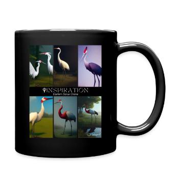 inspiration Eastern Sarus Crane - Full Colour Mug - black - Right