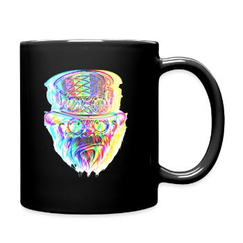 Crazy Monkey Brille & Hut - Tasse einfarbig - Schwarz - Rechts