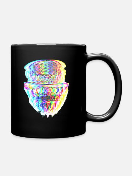 Crazy Monkey Brille & Hut - Tasse einfarbig - Schwarz