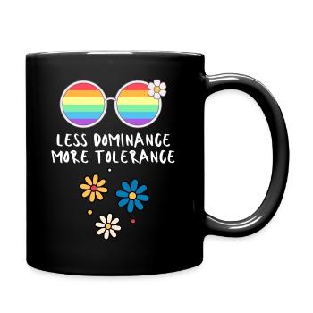 Anti dominance more tolerance - Tasse einfarbig - Schwarz - Rechts