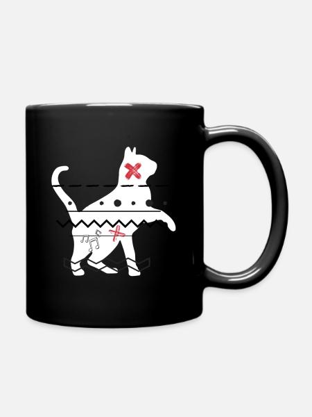 miau - Tasse einfarbig - Schwarz