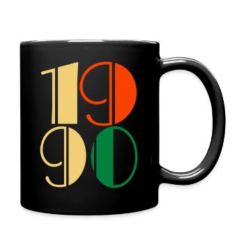 Year of birth 1990 Retro style - Full Colour Mug - black - Right