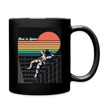 Lost in Space - Tasse einfarbig - Schwarz - Rechts