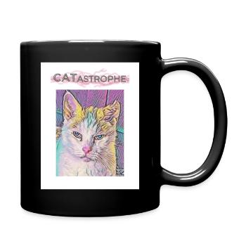 Catastrophe, Katze - Tasse einfarbig - Schwarz - Rechts