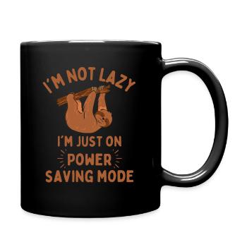 Sloth funny saying Power saving mode - Full Colour Mug - black - Right