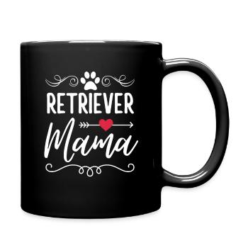 Retriever mama Retriever lover - Full Colour Mug - black - Right