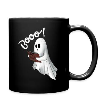 Fantôme effrayant blanc - Mug uni - noir - Droite