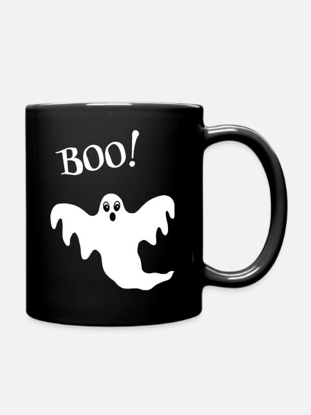 Hou! Fantôme Fantôme Halloween - Mug uni - noir