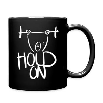 Hold On - Funny Gym - Full Colour Mug - black - Right