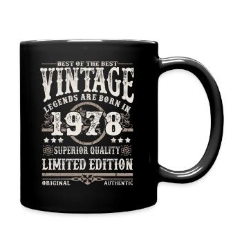 Legenden werden 1978 geboren - Tasse einfarbig - Schwarz - Rechts
