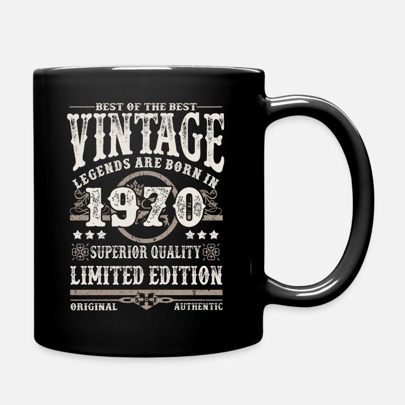 Les légendes sont nées en 1970 - Mug uni - noir