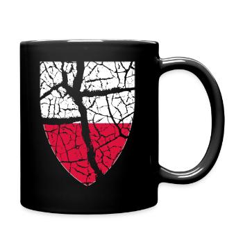 Polen Wappen - Tasse einfarbig - Schwarz - Rechts