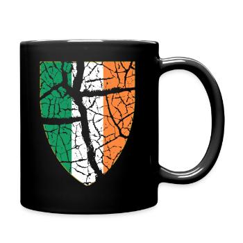 Irland Wappen - Tasse einfarbig - Schwarz - Rechts