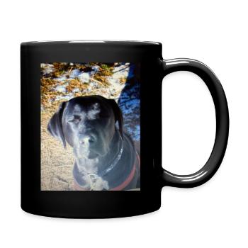 Süßer Hund - Tasse einfarbig - Schwarz - Rechts