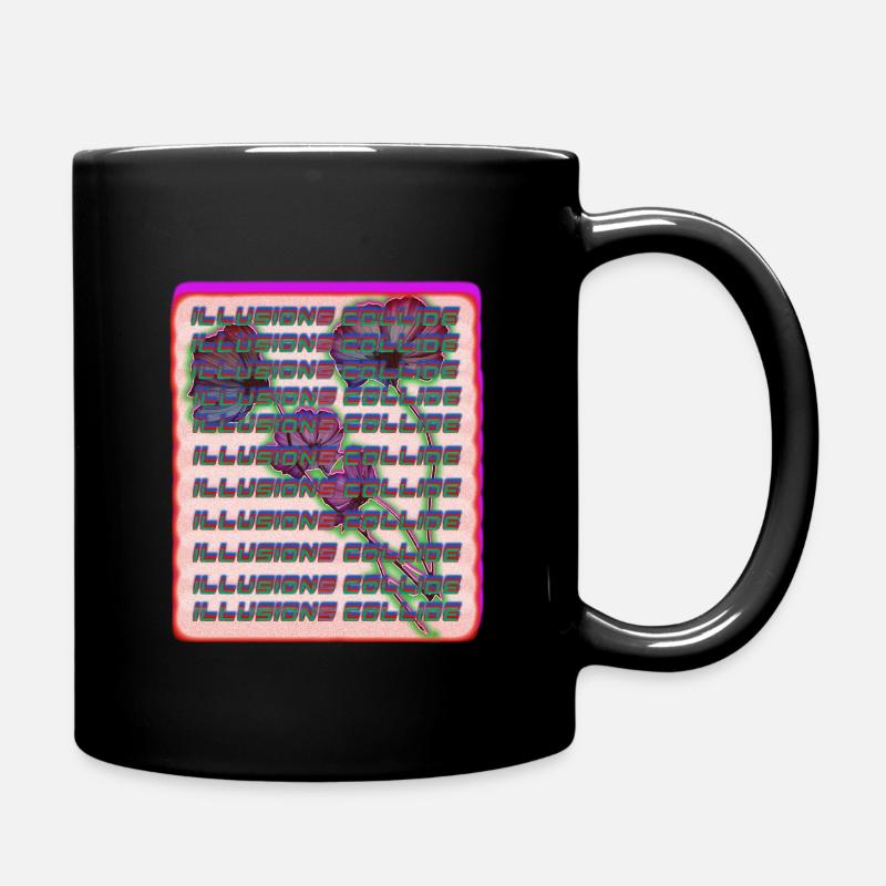les illusions s’entrechoquent : floral Graphic - Mug uni - noir