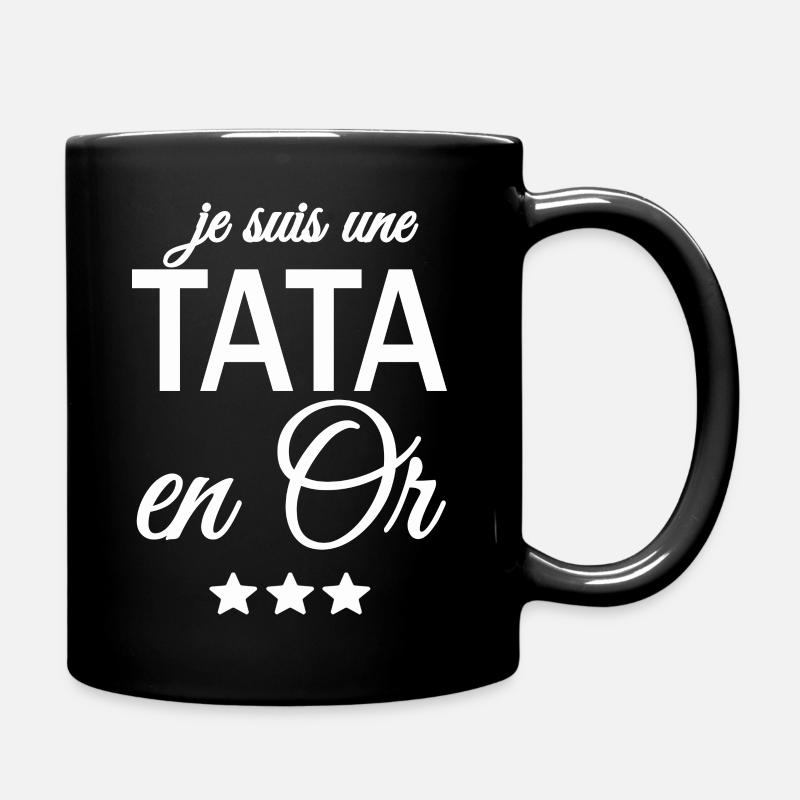 je suis une tata en or / cadeau humour tata - Mug uni - noir