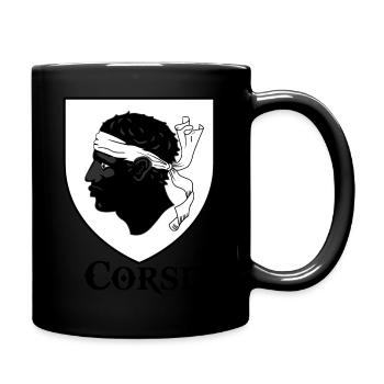 Corsican flag coat of arms Corsica - Full Colour Mug - black - Right