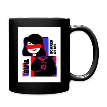 SCARED - Full Colour Mug - black - Right