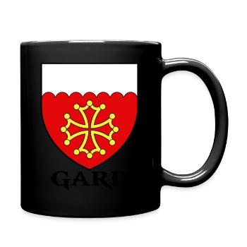 bouclier blason du gard - Mug uni - noir - Droite
