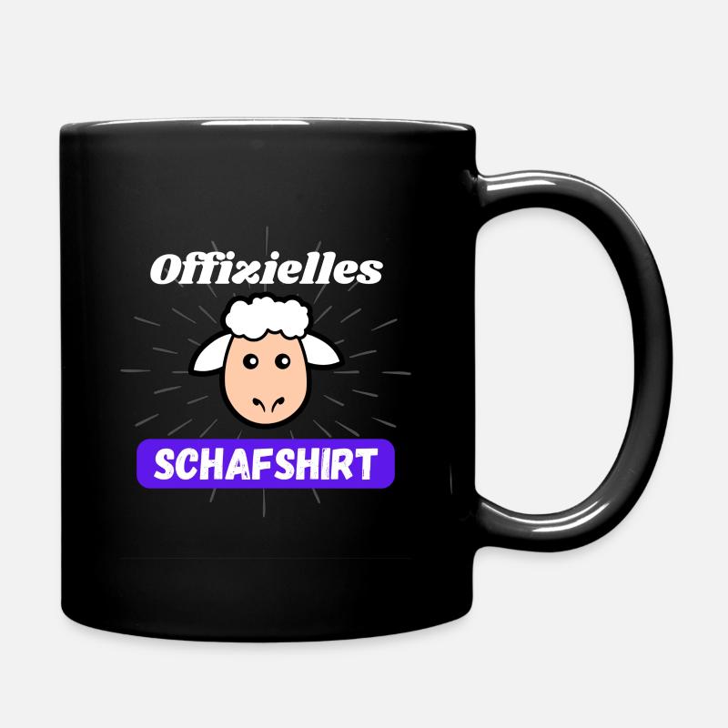Offizielles Schafshirt weiß - Tasse einfarbig - Schwarz