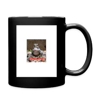 Kiss me - Tasse einfarbig - Schwarz - Rechts