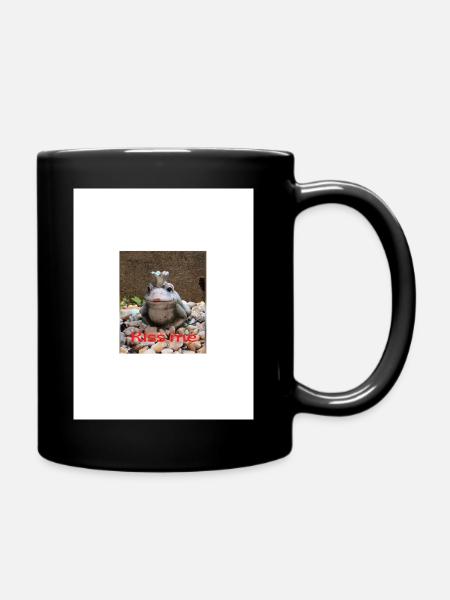 Kiss me - Tasse einfarbig - Schwarz