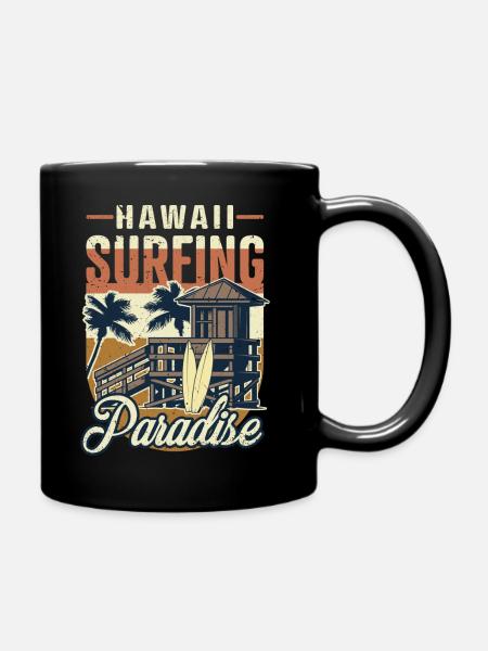 Hawaii, Surfparadies! - Tasse einfarbig - Schwarz