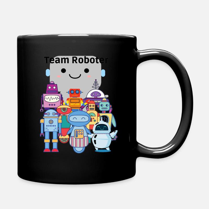 Team Roboter - Tasse einfarbig - Schwarz