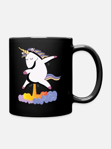 Pupshorn - from a unicorn may pupsen - Full Colour Mug - black