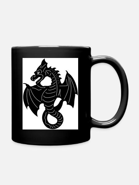 Dragon Flying - Tasse einfarbig - Schwarz