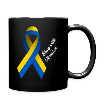 Russia War Peace Ukraine - Full Colour Mug - black - Right