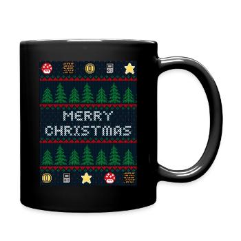 Merry Christmas Gamer - Tasse einfarbig - Schwarz - Rechts