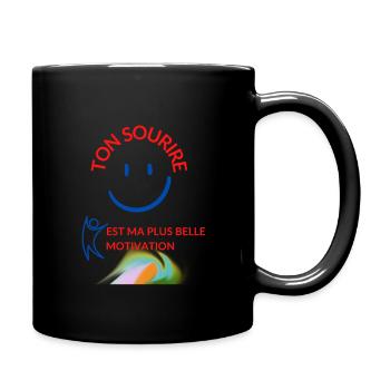 Ton sourire est ma plus belle motivation - Mug uni - noir - Droite