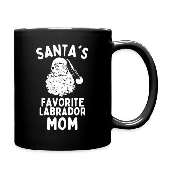 Weihnachten Labrador mom Santa's Favorite Labrador - Tasse einfarbig - Schwarz - Rechts