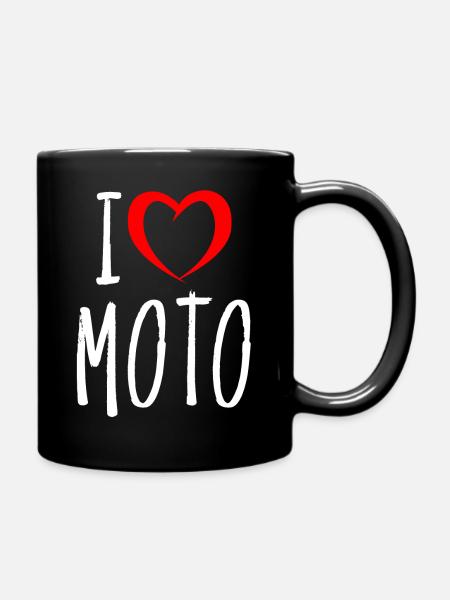 i love moto - Mug uni - noir