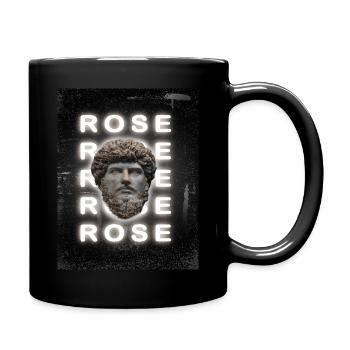 Rose - Tasse einfarbig - Schwarz - Rechts