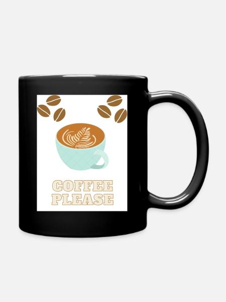 Coffee Please - Full Colour Mug - black