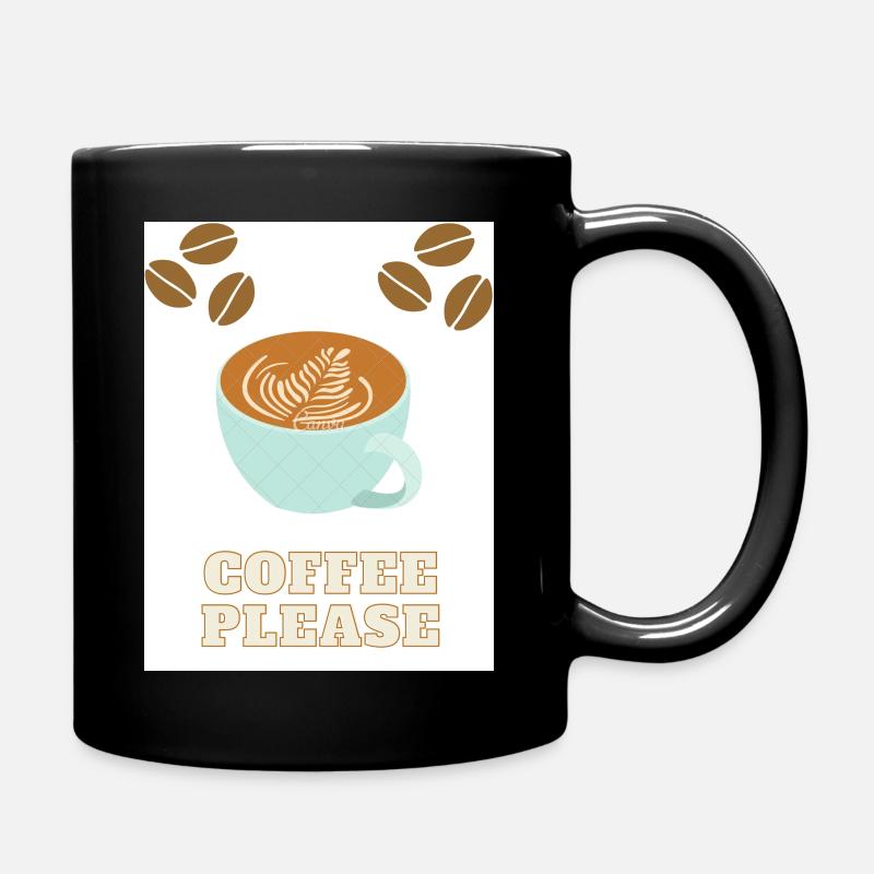 Coffee Please - Tasse einfarbig - Schwarz
