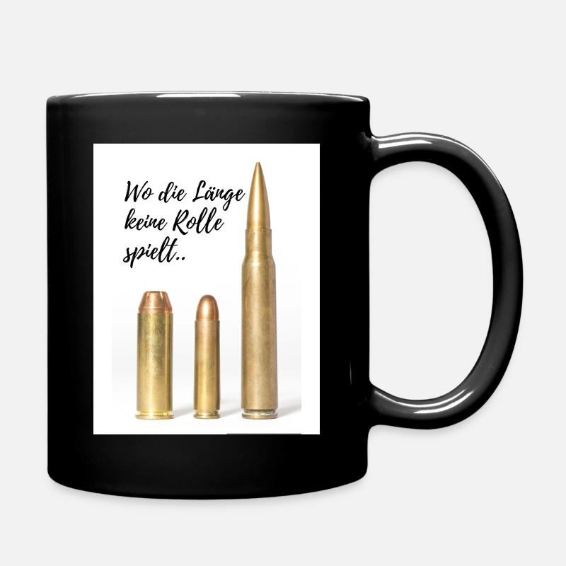 Wo Länge keine Rolle spielt - Tasse einfarbig - Schwarz