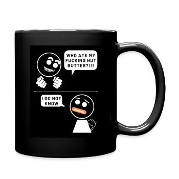 nut butter - Tasse einfarbig - Schwarz - Rechts