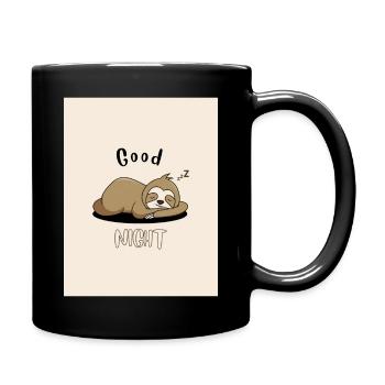 Sleeping Sloth / Good night🦥 - Tasse einfarbig - Schwarz - Rechts