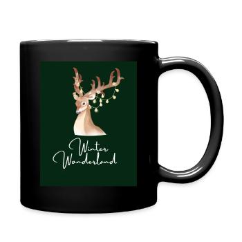 Winter Wonderland /Green🦌 - Full Colour Mug - black - Right