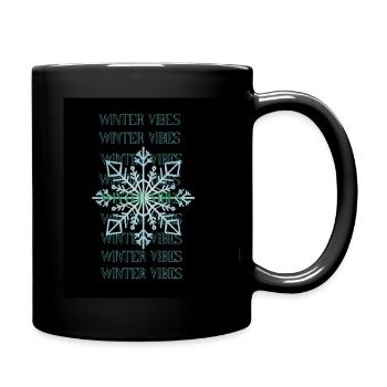 Winter vibes with snowflake ❄️ - Tasse einfarbig - Schwarz - Rechts