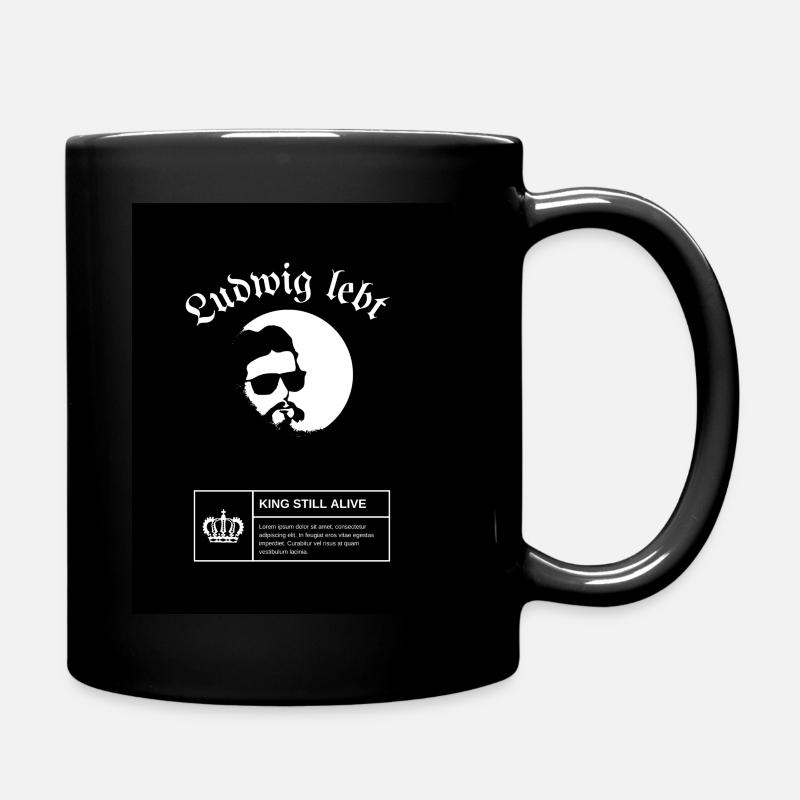 2Da Kini König Ludwig Bayern God Safe the Kind - Tasse einfarbig - Schwarz