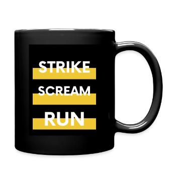 Strike - Scream Run The Office WIth meme - Tasse einfarbig - Schwarz - Rechts