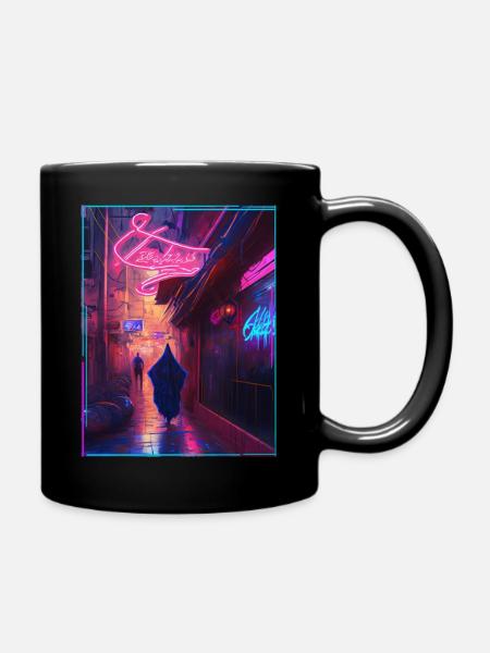 Les femmes Arabian Cybernights dans les rues - Mug uni - noir