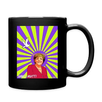 Danke Mutti lila grün - Tasse einfarbig - Schwarz - Rechts
