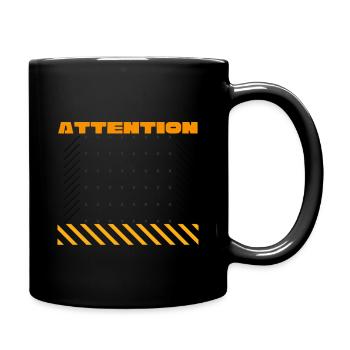 Attention Attention - Mug uni - noir - Droite