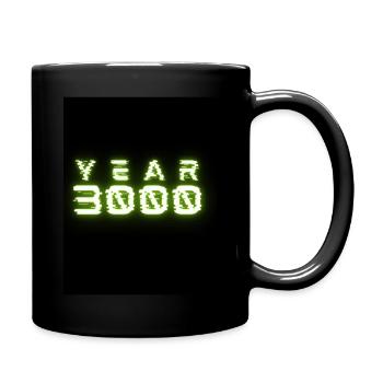 Year 3000 - Tasse einfarbig - Schwarz - Rechts