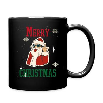 Weihnachten Feiertage Familie - Tasse einfarbig - Schwarz - Rechts